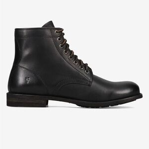 Frye Tyler Flex Lace Up Black Leather Boots Unisex Size 9